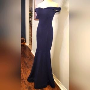 Sapphire Blue, Floor Length Windsor gown, size small